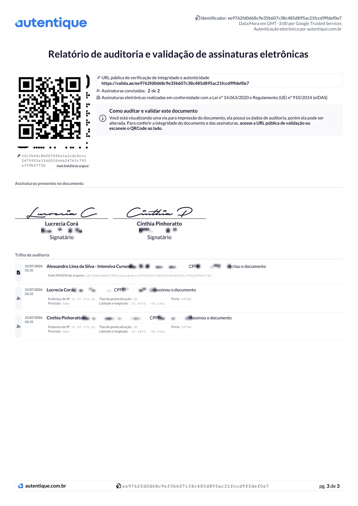 Certificado de Reciclagem NR 12 · 3 de 3