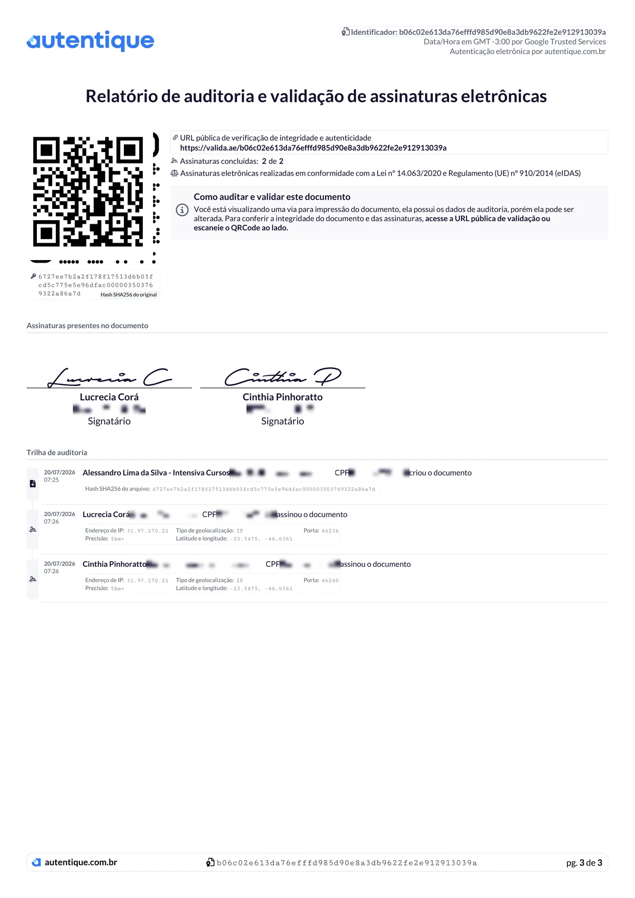 Certificado de Reciclagem NR 18 · 3 de 3