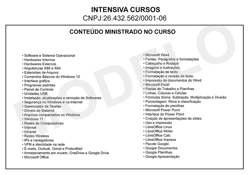 Curso de Pacote Office Grátis Com Certificado